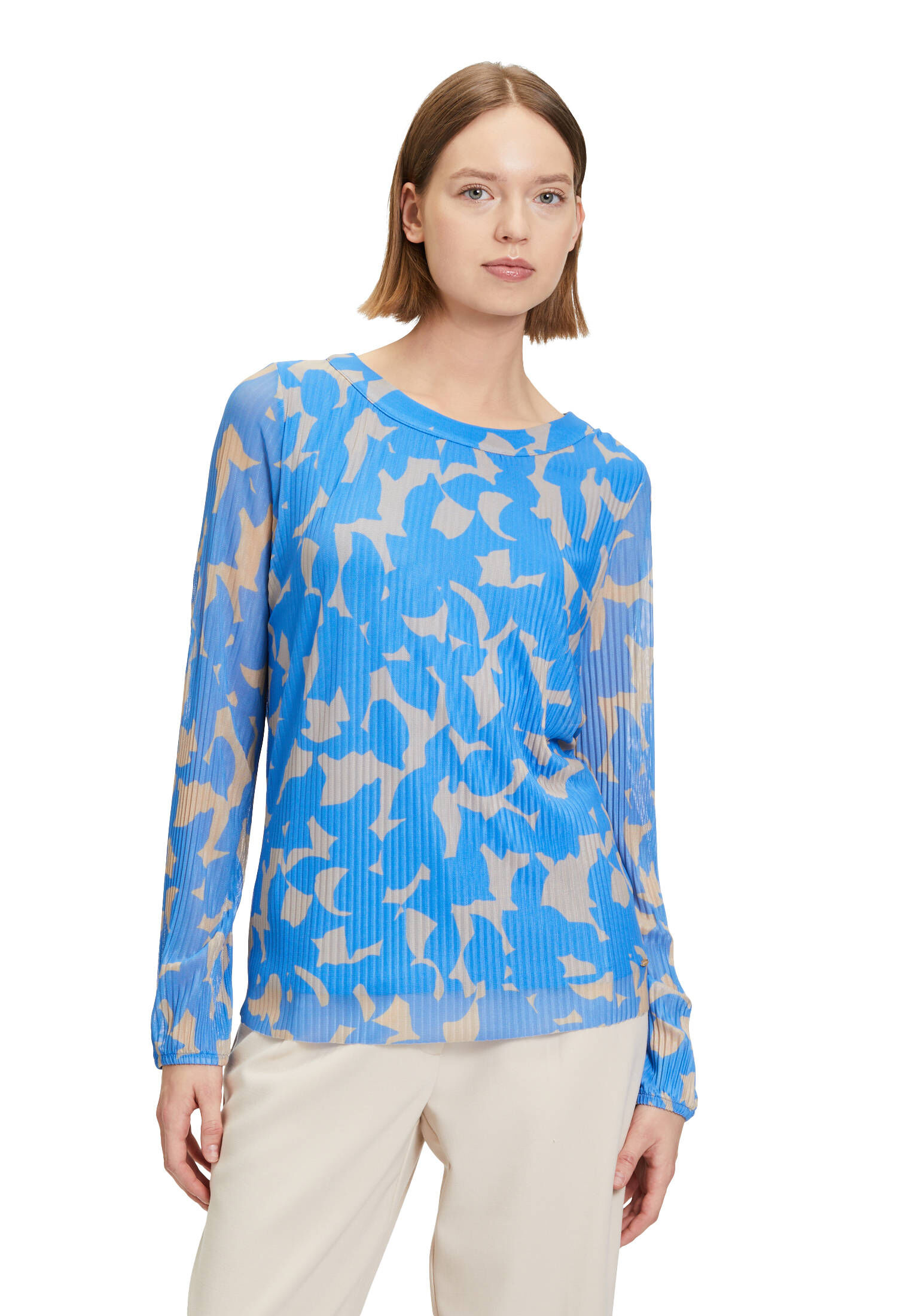 Betty & Co| Damen Leicht transparentes Shirt mit Plissee