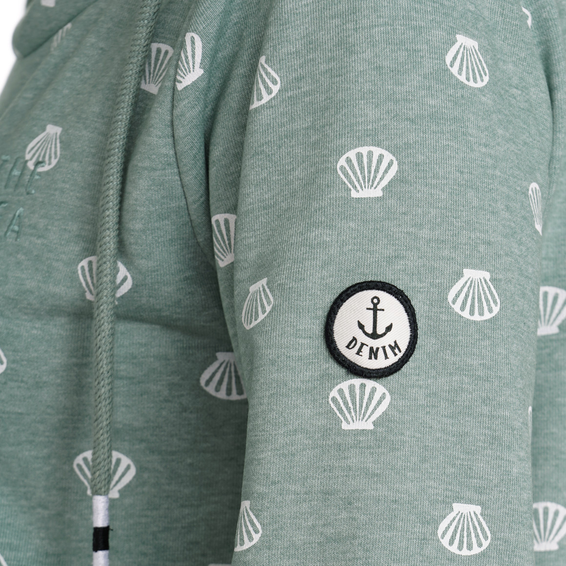 Gina Damen Hoodie mit Allover-Muster hellgrün