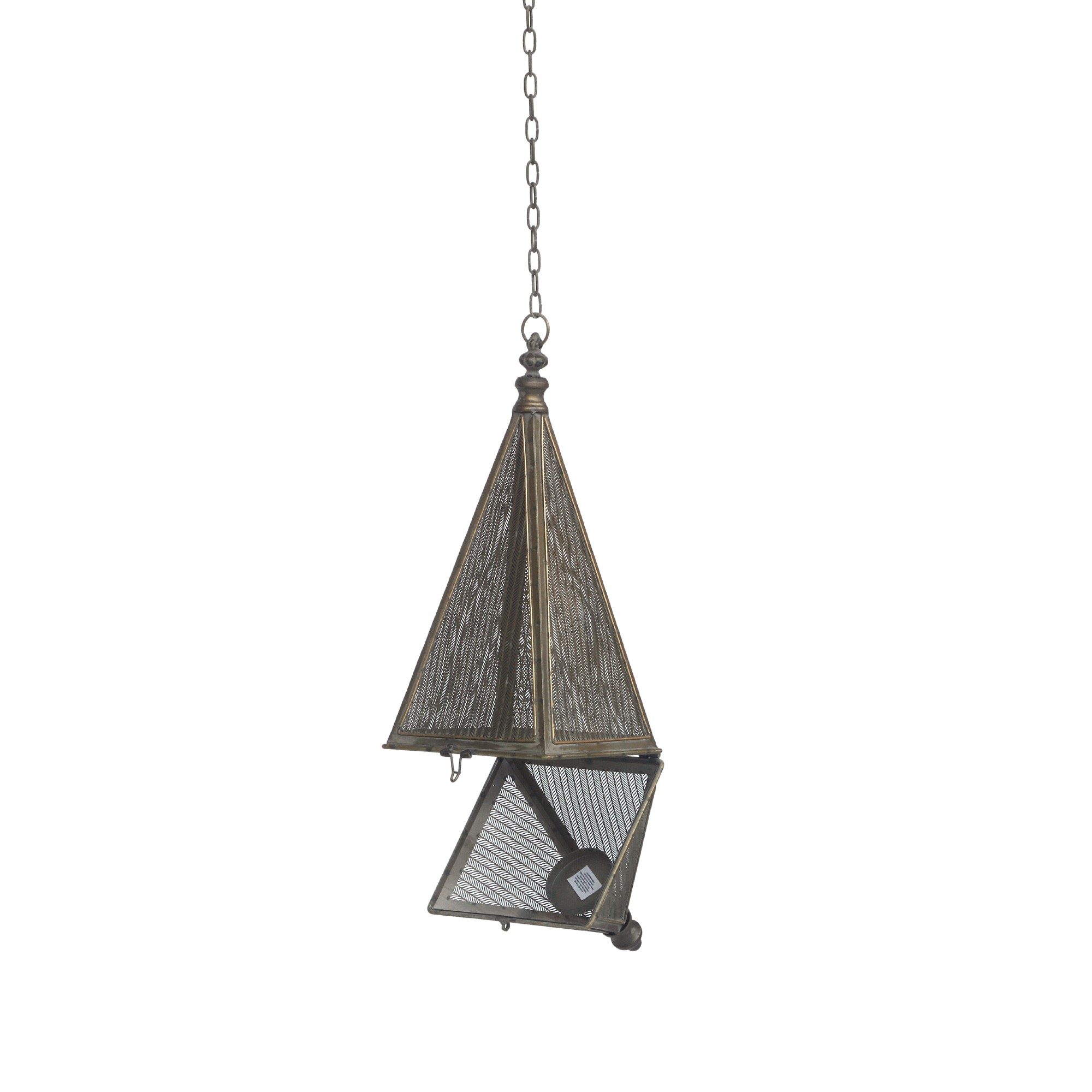 Laterne 'Laces', helles kupfer, T 19,5 cm, B 19,5 cm, H 60 cm von fischer's lagerhaus