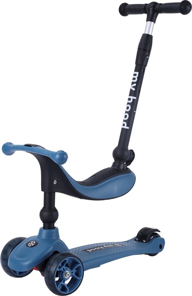My Hood - 2-I-1 Løbecykel Og Løbehjul - Kick'n Ride - Blå