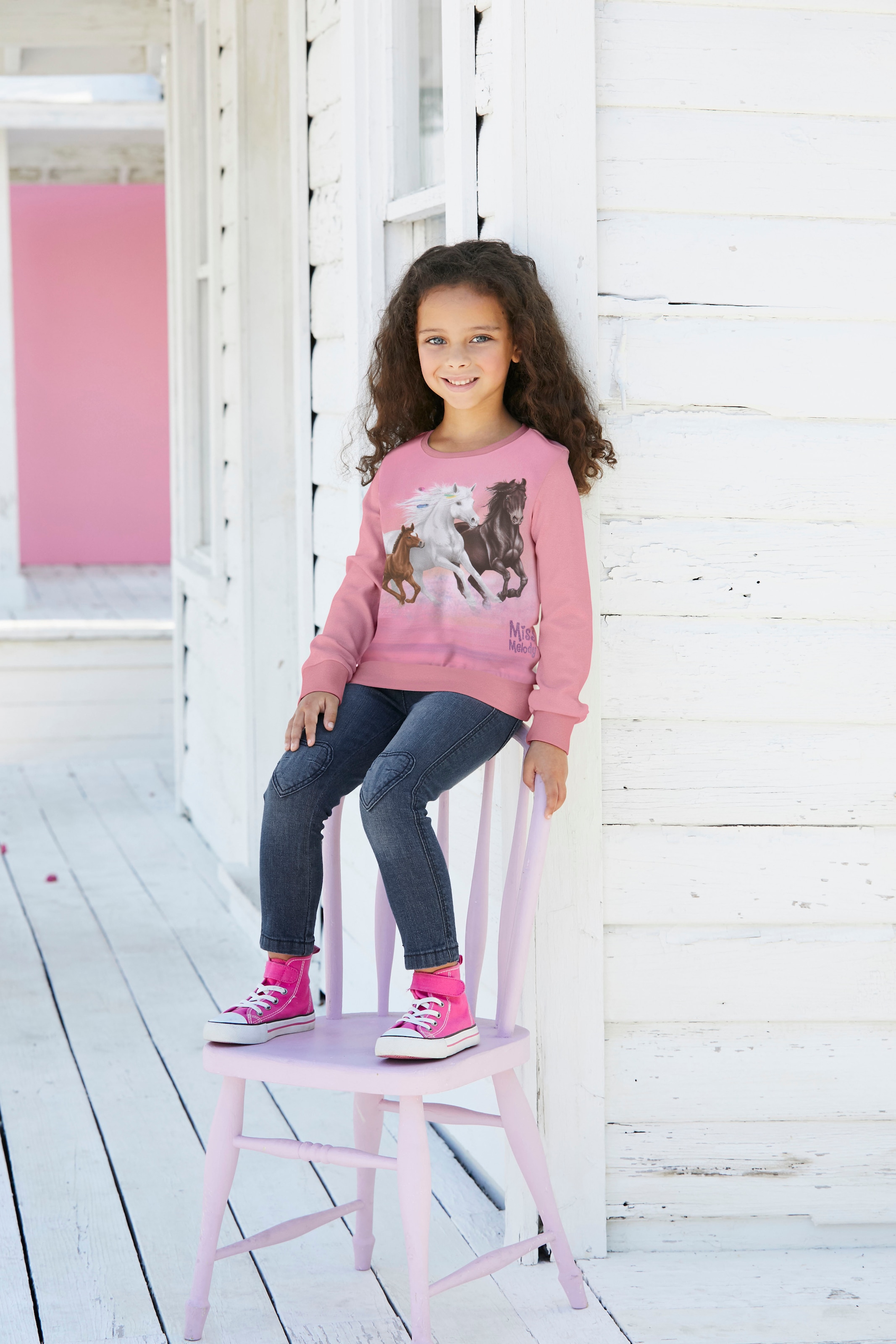 Miss Melody Longsweatshirt , für Pferdefreunde