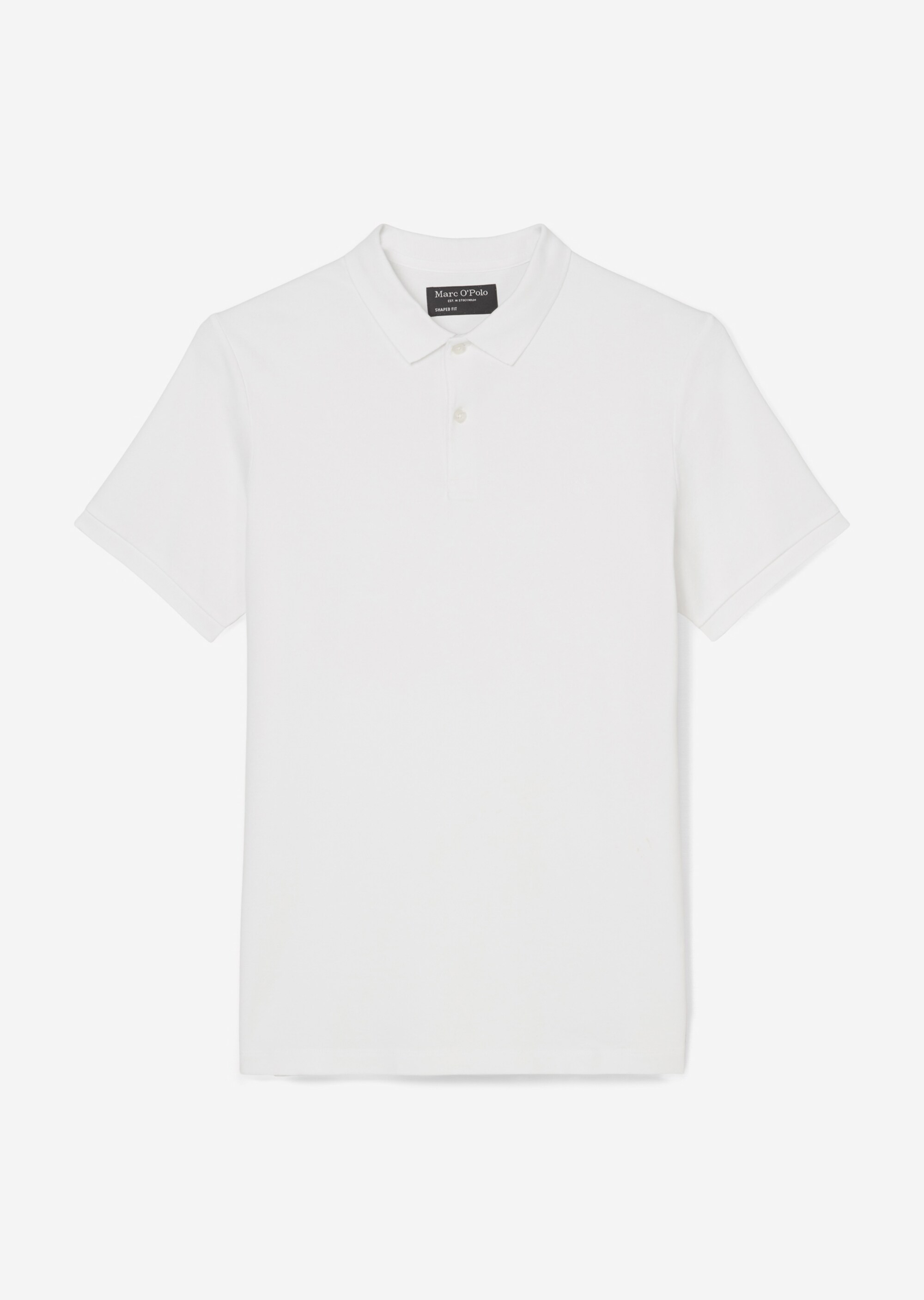 Kurzarm-Poloshirt Piqué shaped aus Organic Cotton-Stretch
