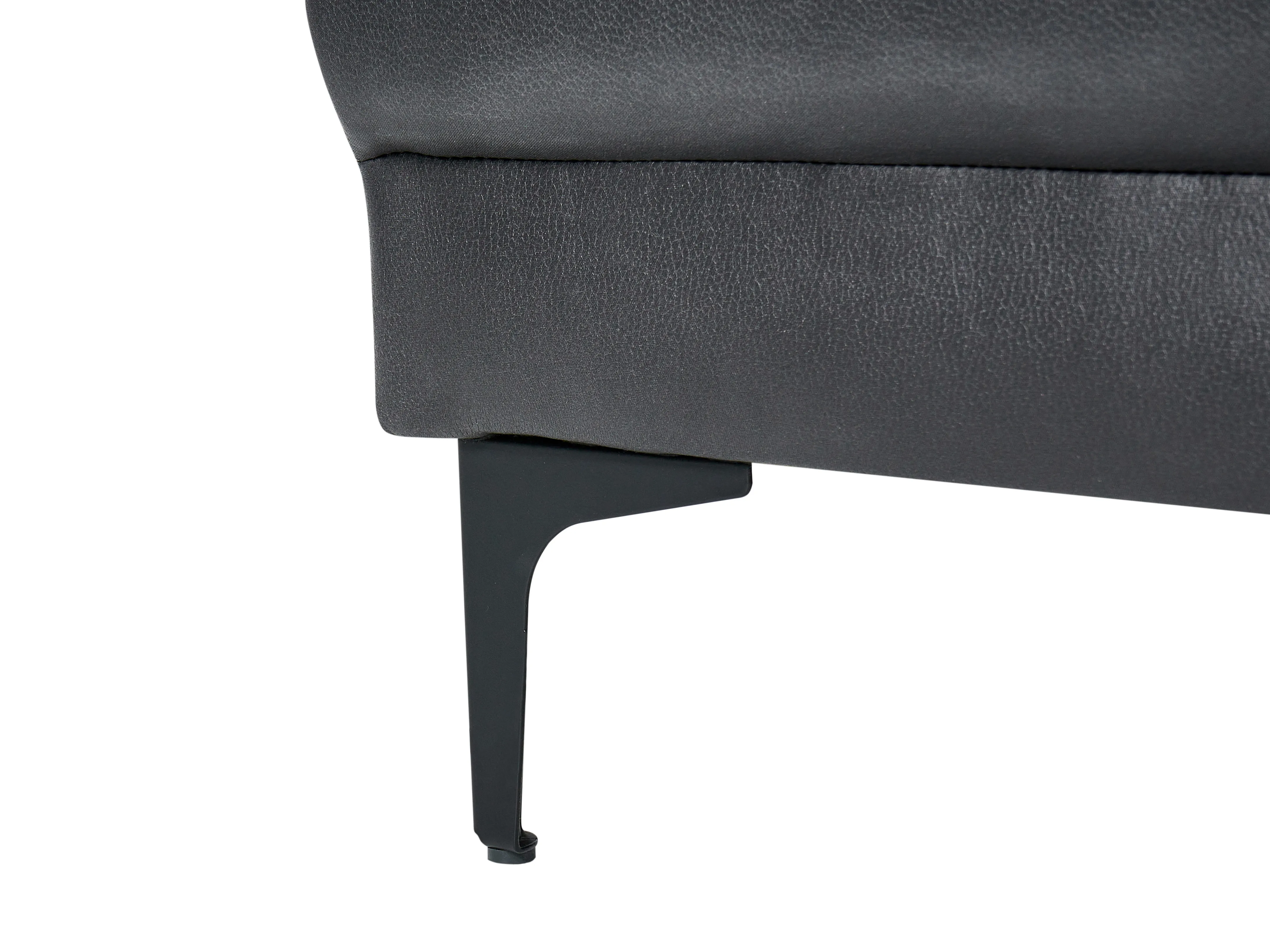 Chaise longue ABERDEEN Kunstleer Zwart