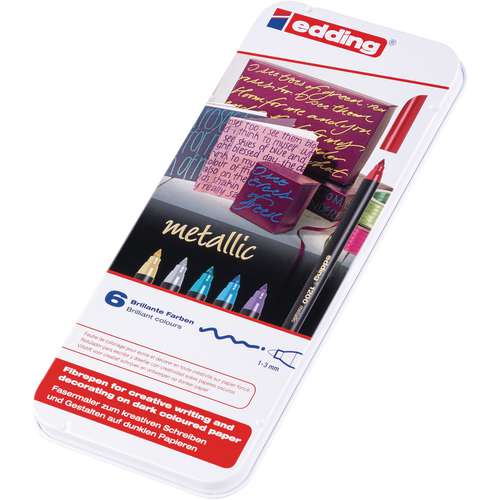 edding® 1200 metallic Fasermaler-Set