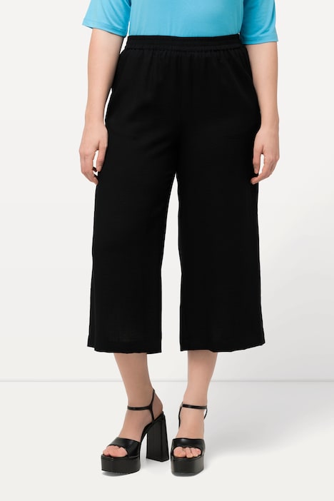 Culotte, wadenlang, weites Bein, Elastikbund