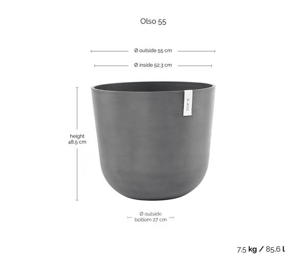 Ecopots Kunststoff-Topf Oslo, rund