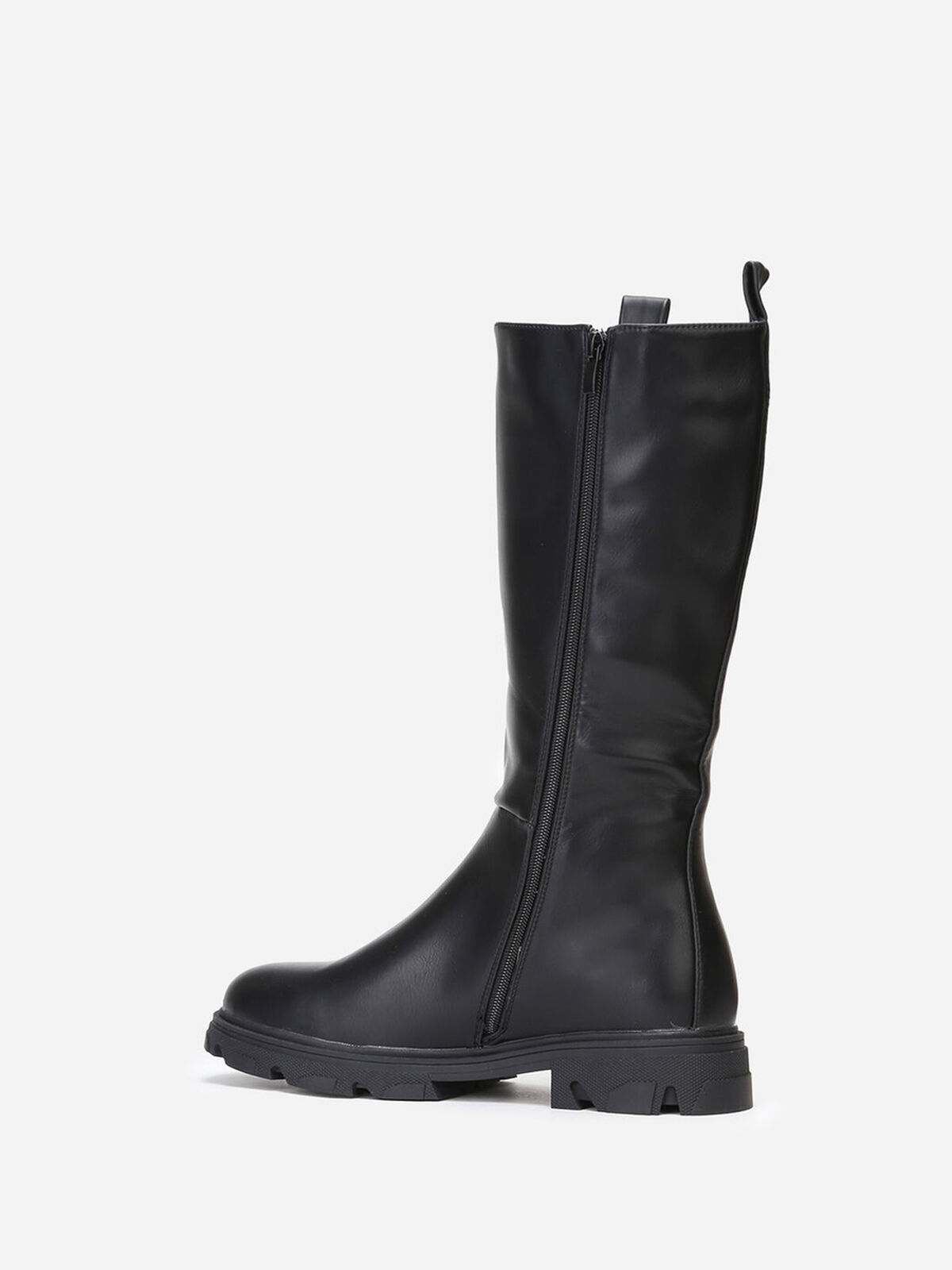 Bottes cavalières crantées grandes tailles- Noir