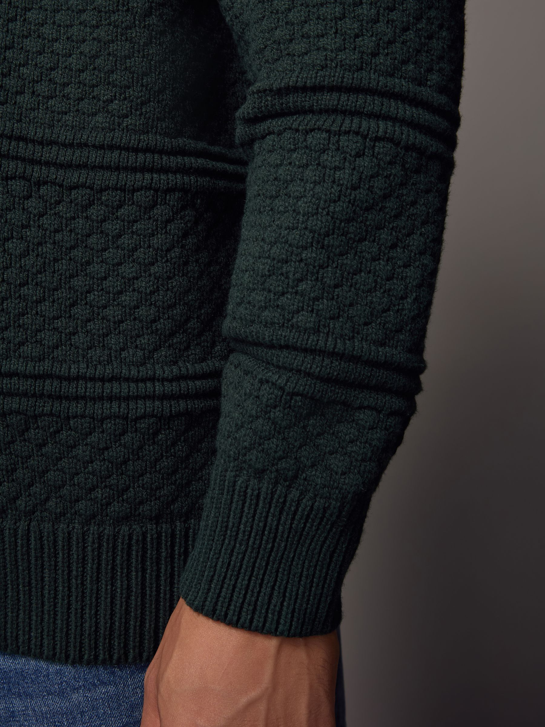 Dark Green Fairisle Pattern - Kersttrui met standaard pasvorm