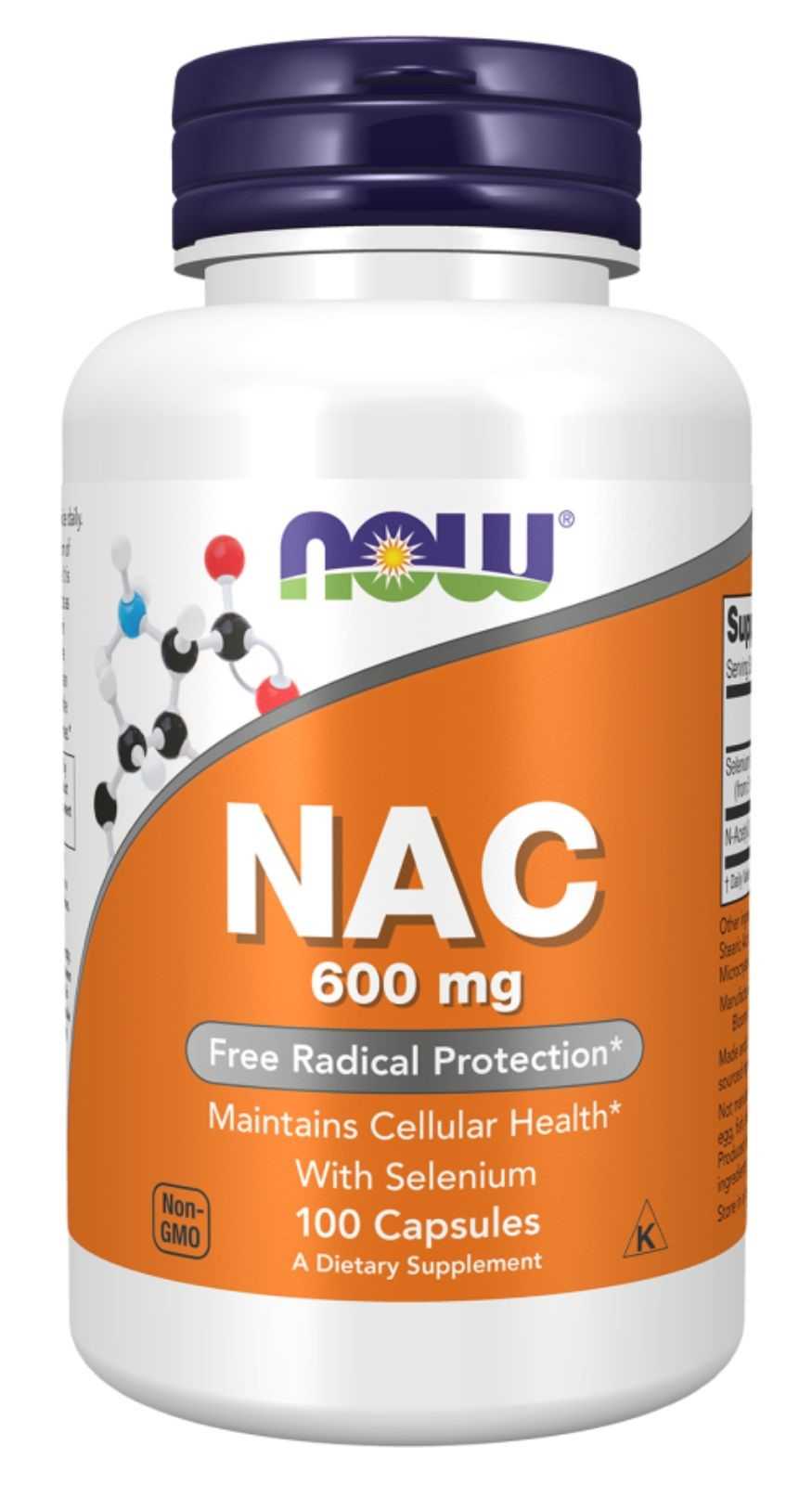 NOW Foods Nac-Acetilcisteína 600 mg 100 cápsulas