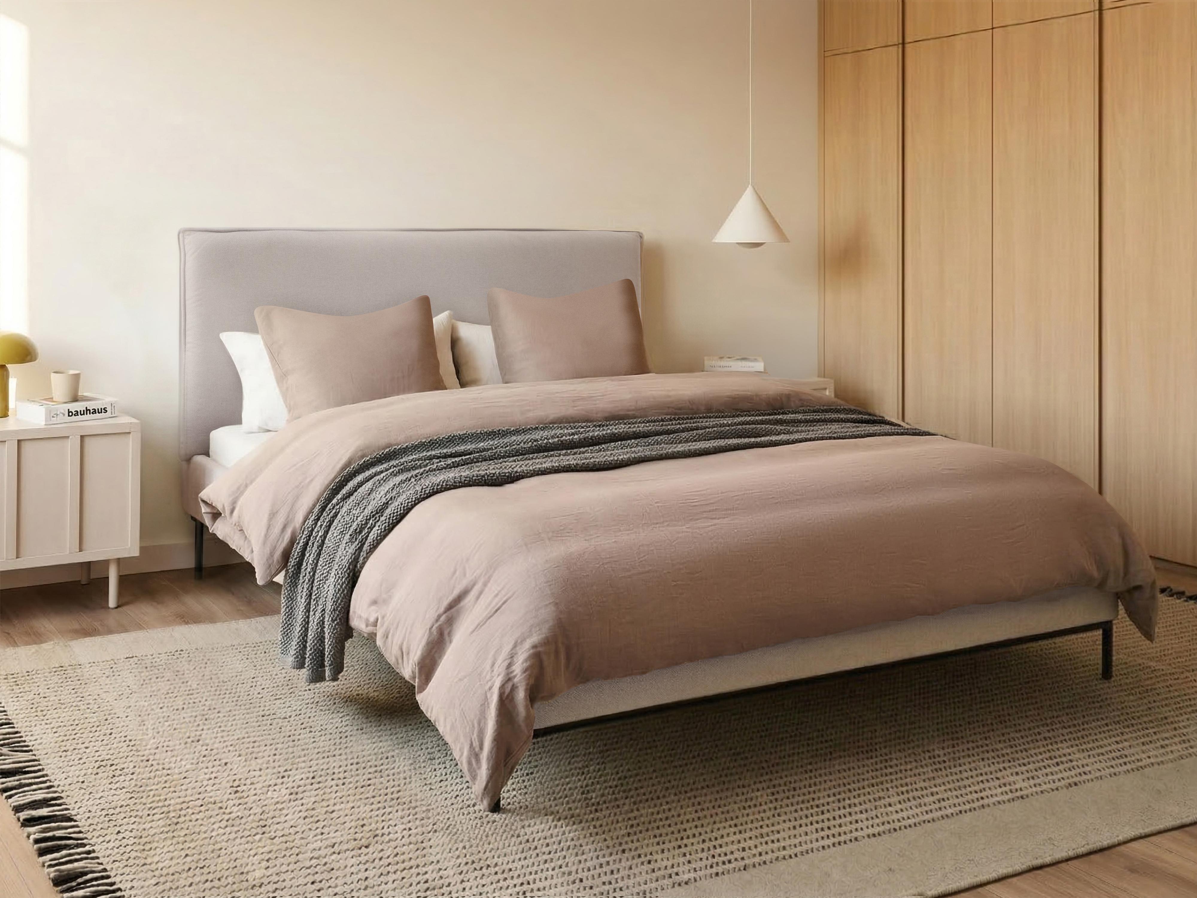 Bed Stof CORIO 140 x 200 cm Lichtbeige