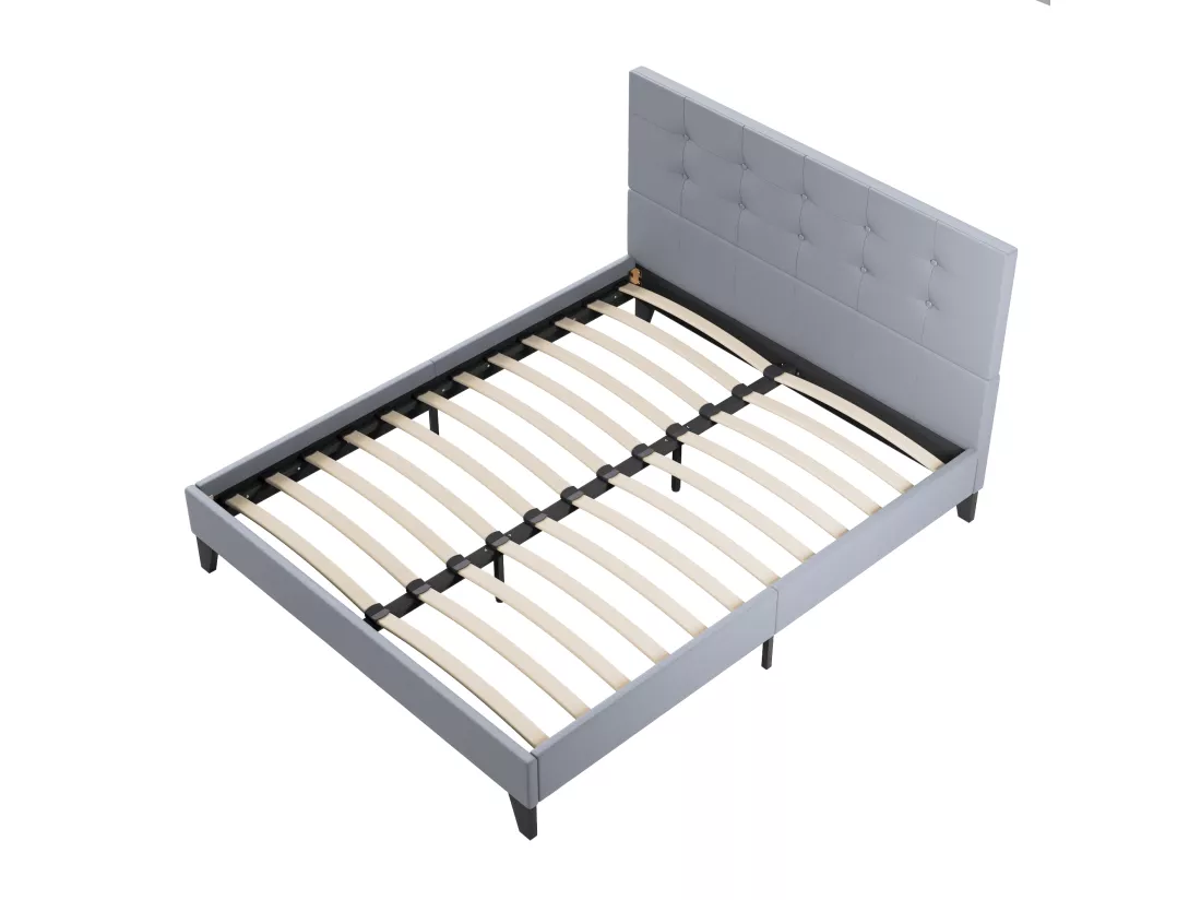 Ensemble Matelas + Lit Avec Tête De Lit 140x190 Cm, Sirius 16cm D’épaisseur Latex Naturel