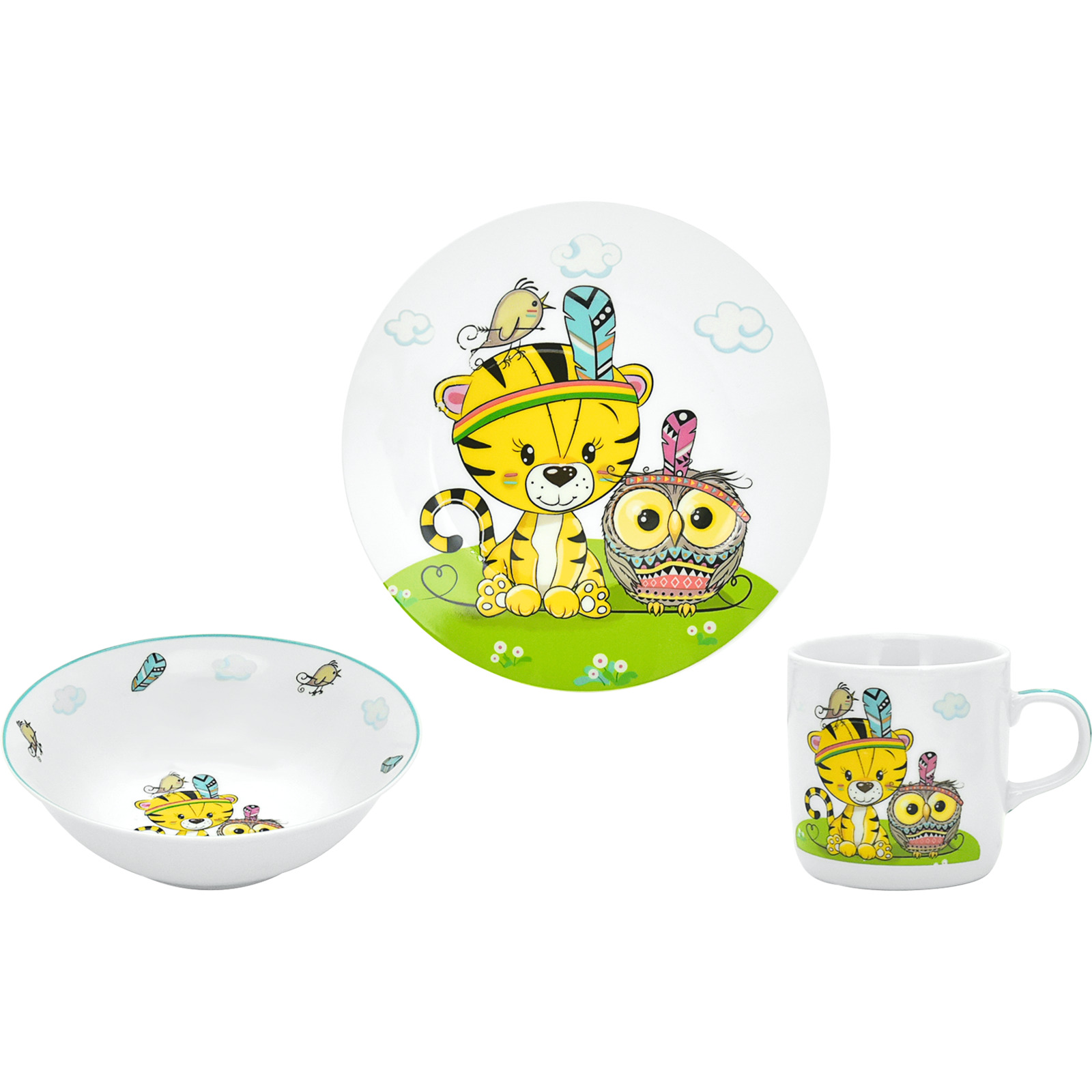 Kindergeschirr 3er Set, Tiger