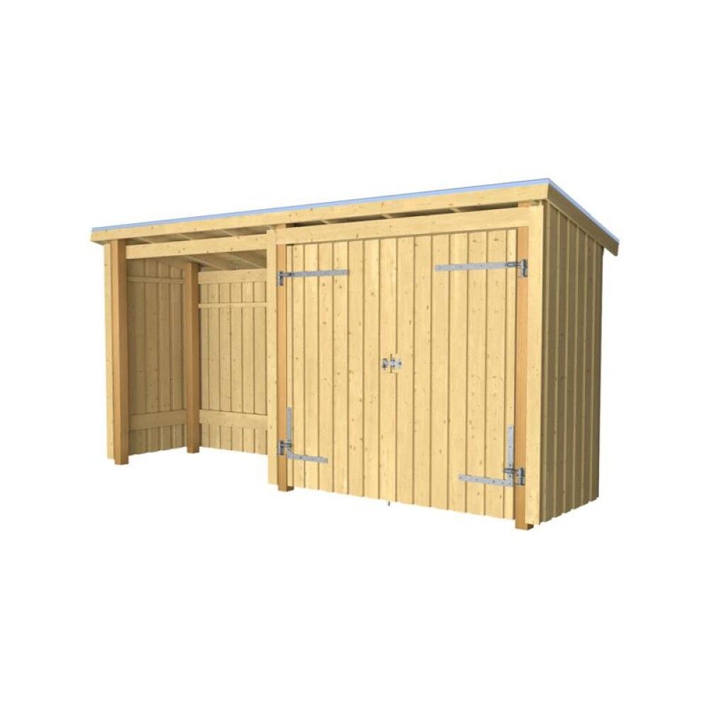 REDSKAPSBOD PLUS NORDIC 2 INKL TAKPAPP DOBBELDØR 4,7M²