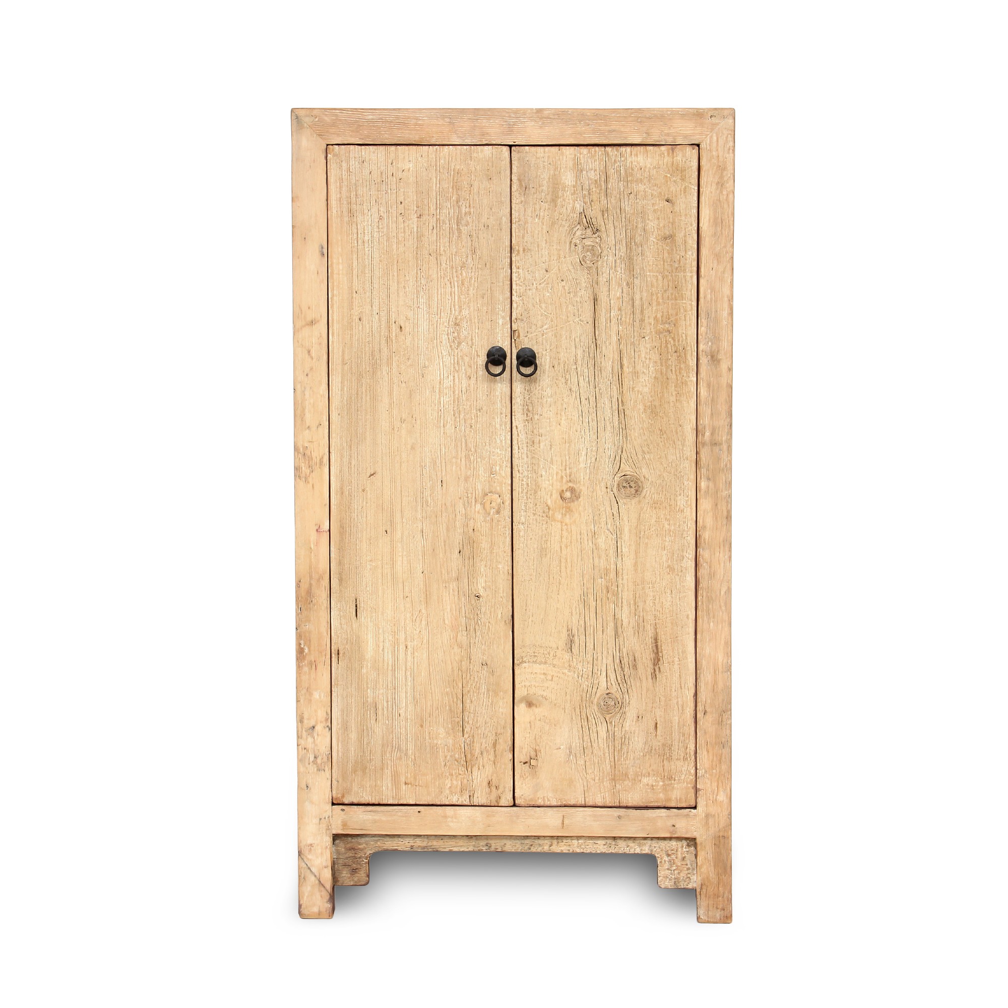 Schrank aus Pinienholz, 2 Türen, natur, T 45 cm, B 75 cm, H 140 cm von fischer's lagerhaus