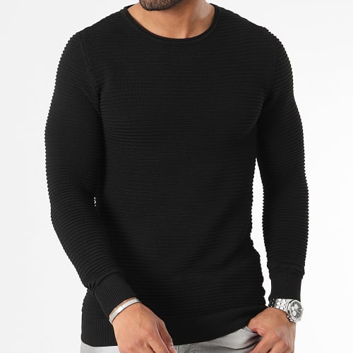Pull Maille Texturé 0385 Noir