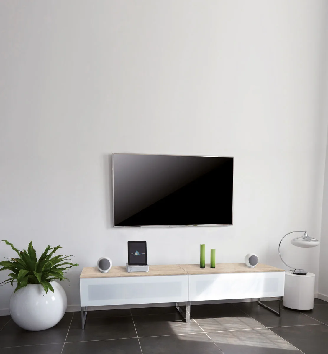 NorStone Khalm Chêne / Blanc Meubles TV