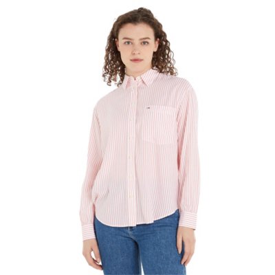 Chemise à manches longues femme Tjw Drapy Striped boyfriend TOMMY HILFIGER