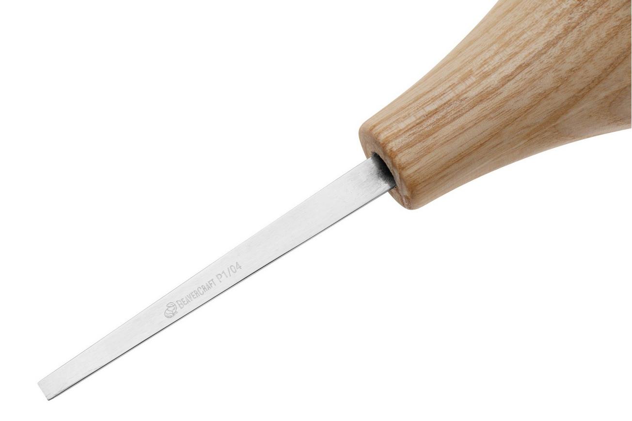 BeaverCraft Palm Chisel P1-04 Straight Flat Sweep No. 1, 4 mm, handguts