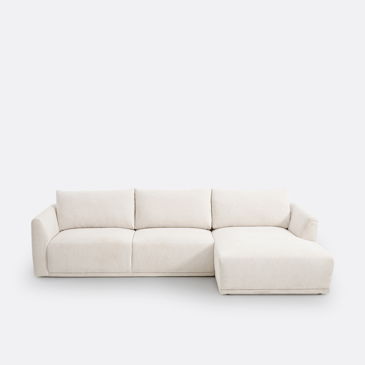 LA REDOUTE INTERIEURS<br>Sofá de canto direito, tecido melange caterpillar, Lupita