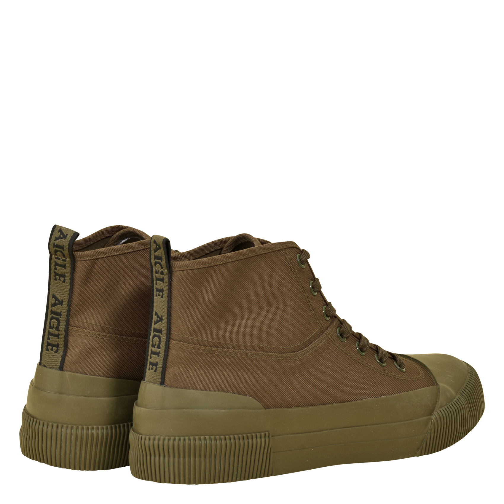 RUBBER MID M - Baskets montantes en toile | Kaki