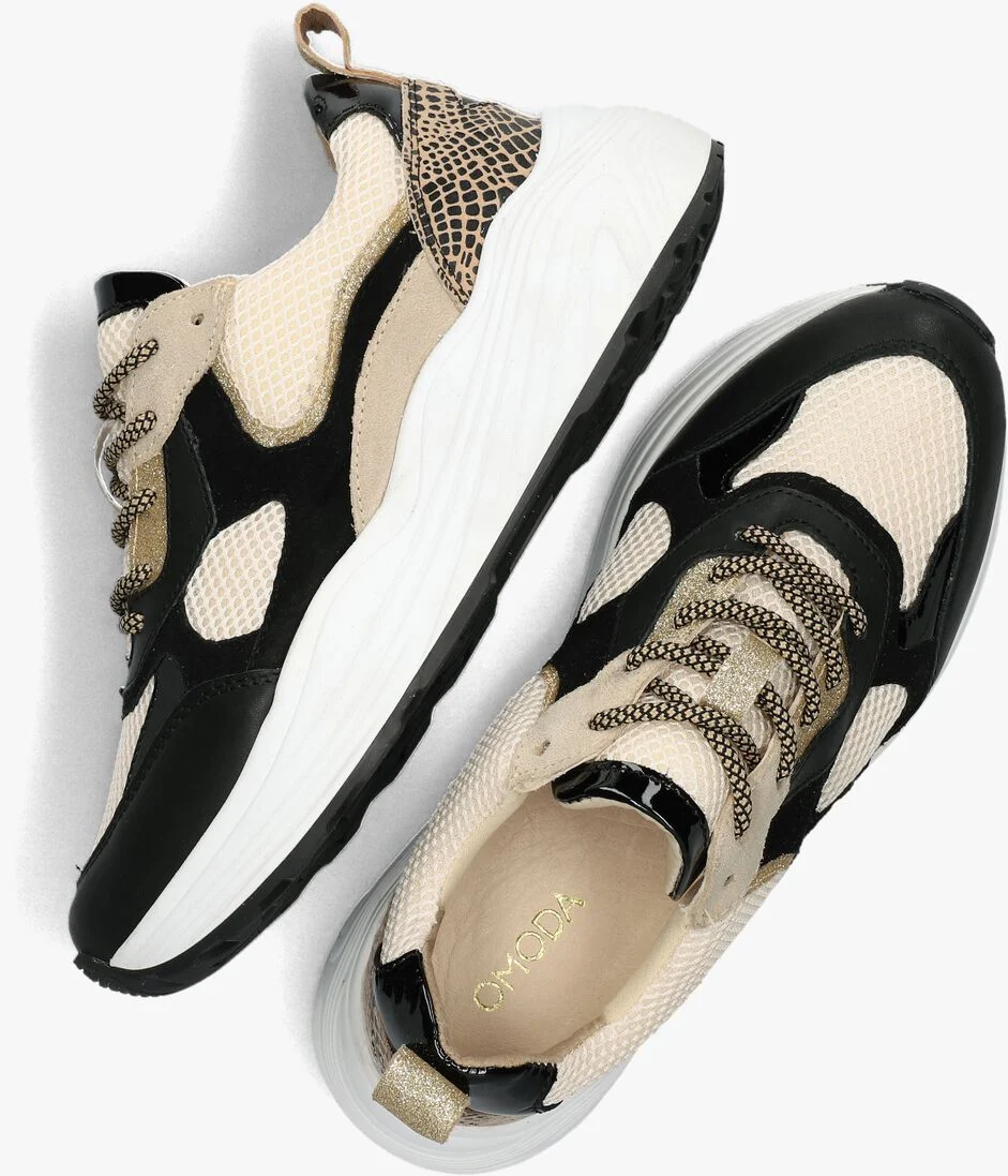 OMODA zwarte omoda lage sneakers triangle