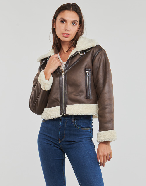 Only - ONLBETTY FAUX SUEDE BONDED AVIATOR OTW - Marron