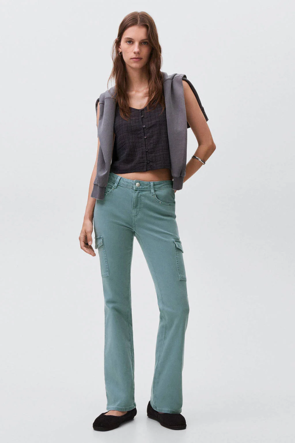 MANGO TEEN flared jeans blauw