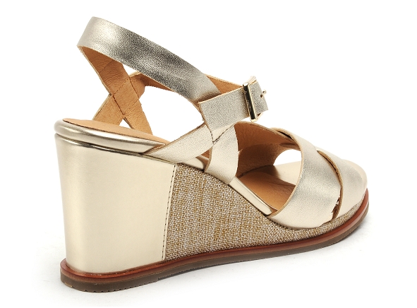 Fugitive nu pieds talons femme iroize or