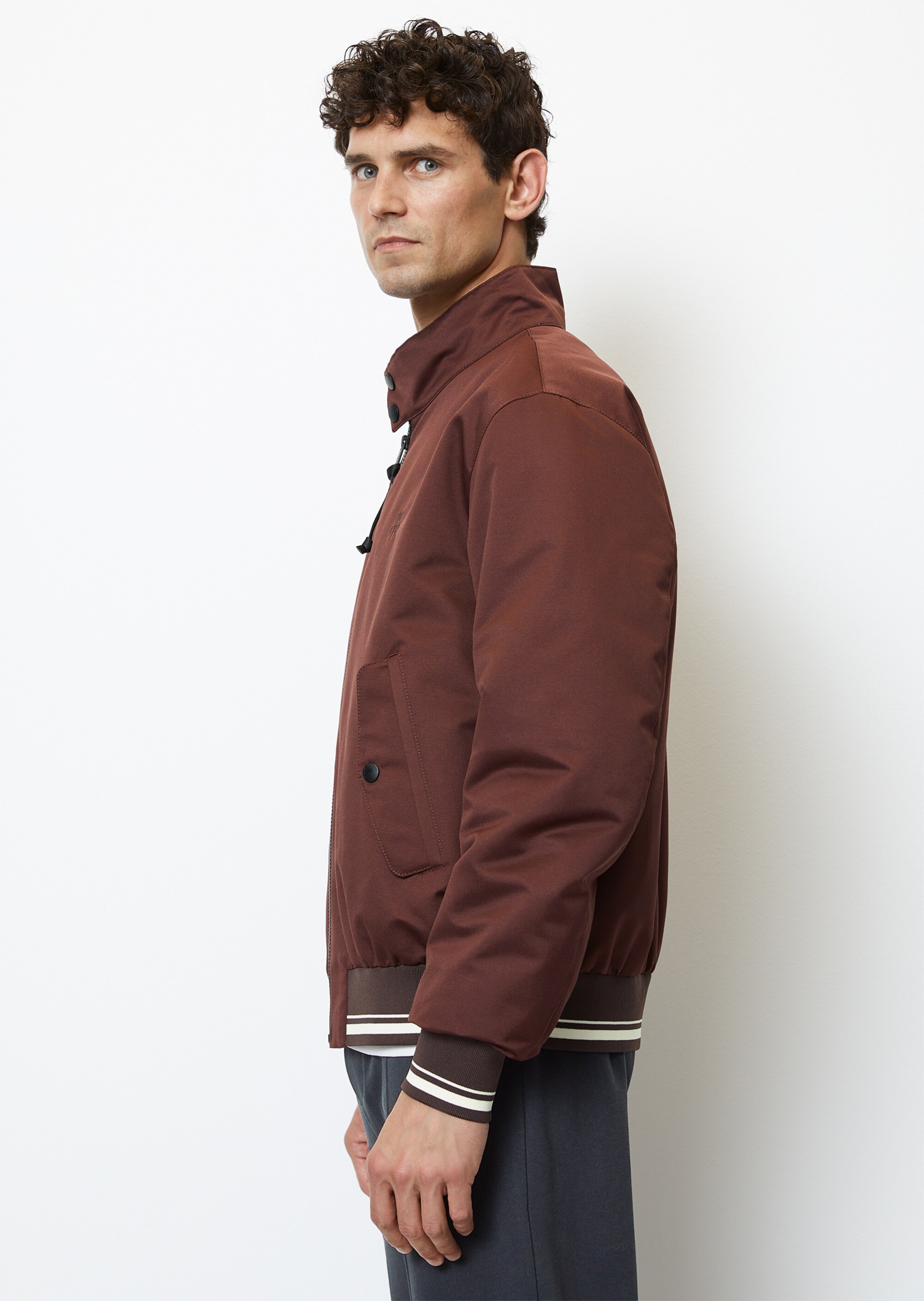 Blouson-Jacke regular mit Biker-Kragen