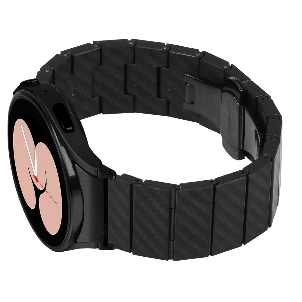 Samsung Galaxy Watch 7 (44mm) Carbon Armband Matt-Look mit Doppel Butterfly-Verschluss (Gelenkumfang: 240 mm) - Schwarz