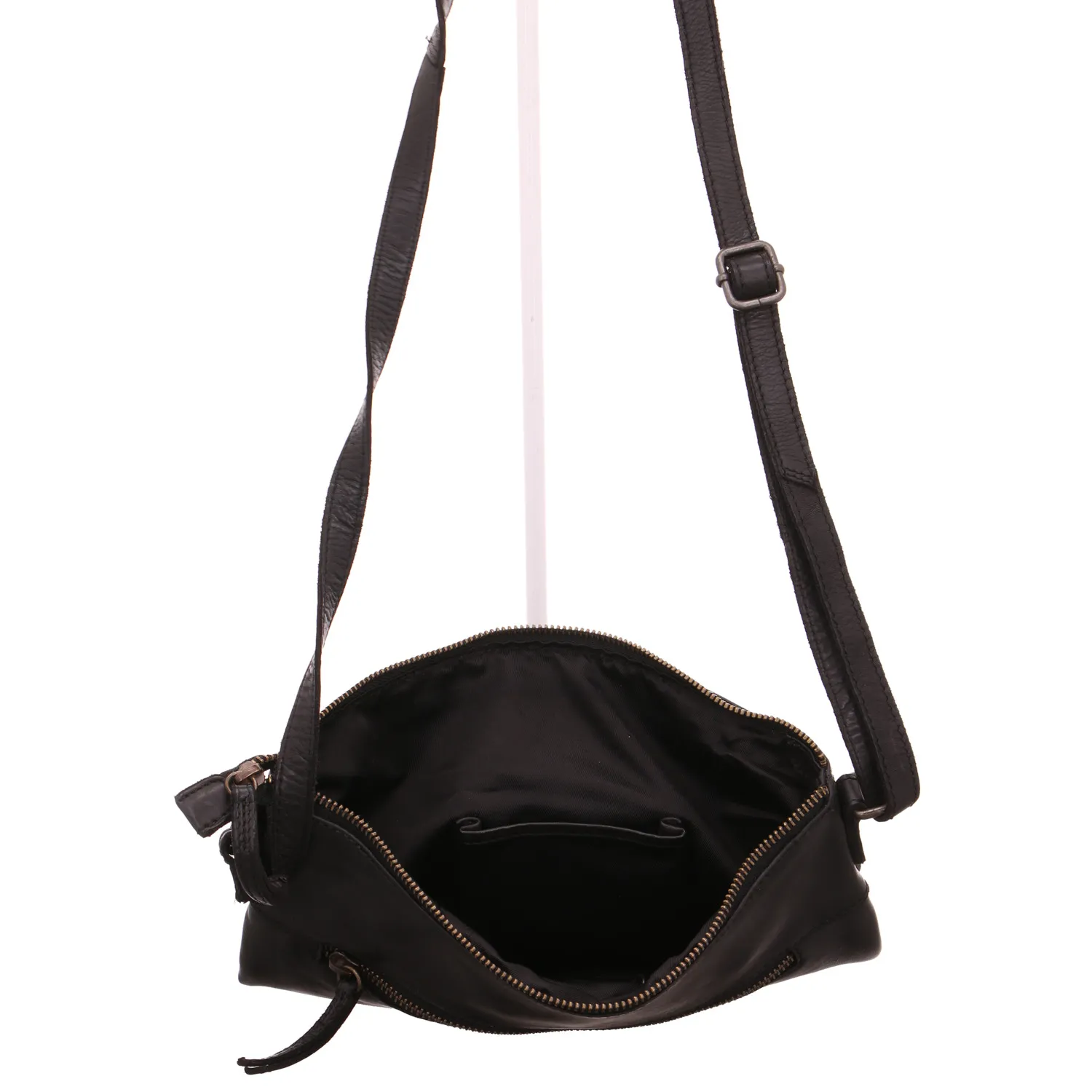 BEAR DESIGN Umhängetasche Schwarz Leder