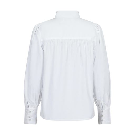 Neo Noir Jaz Bow C Poplin Bluse, White, 40