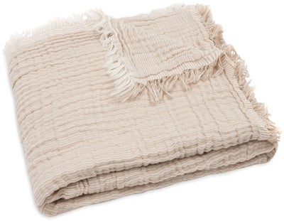 Jollein Musselinteppe Fringe, Biscuit