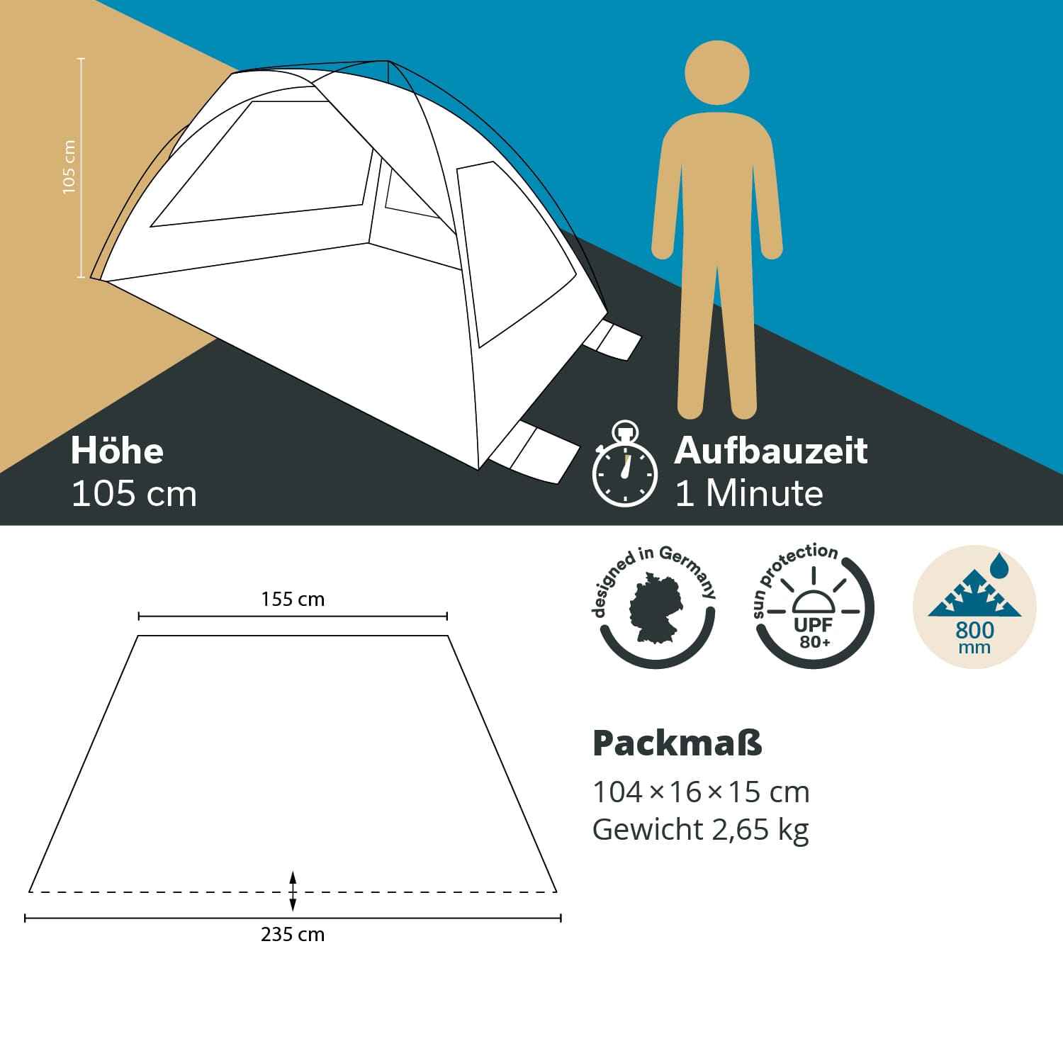Skandika Skal pop-up strandtent