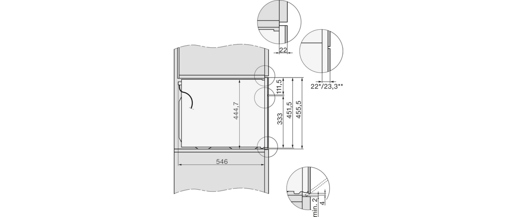 Einbaubackofen mit Mikrowelle H 7440-60 BMX Schwarz<br>Griffloser Kompakt-Backofen mit Mikrowelle