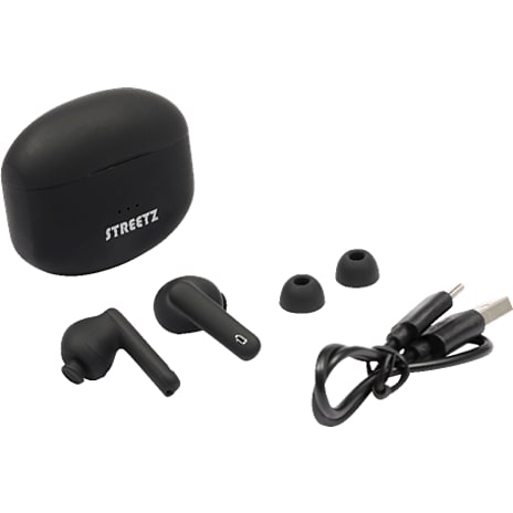 Streetz t500 tws in-ear høretelefoner - matte sort