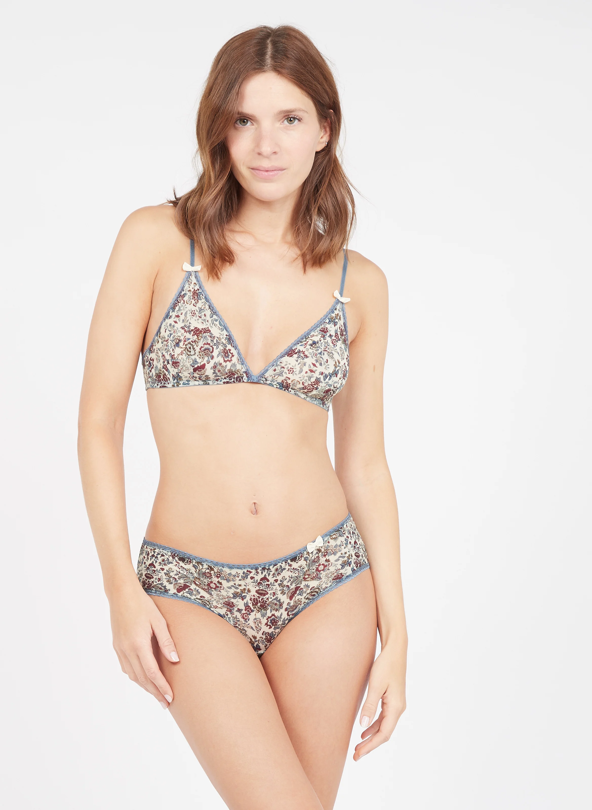 AMETHIST - Soutien-gorge triangle imprimé | Beige