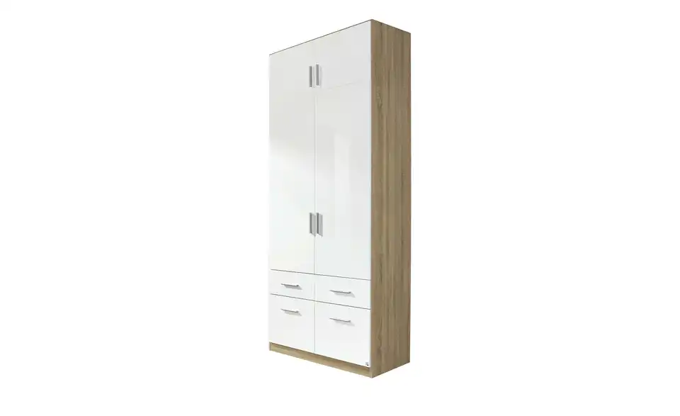 Kleiderschrank Celle 91 cm Eiche Sonoma (Nachbildung), Weiß
