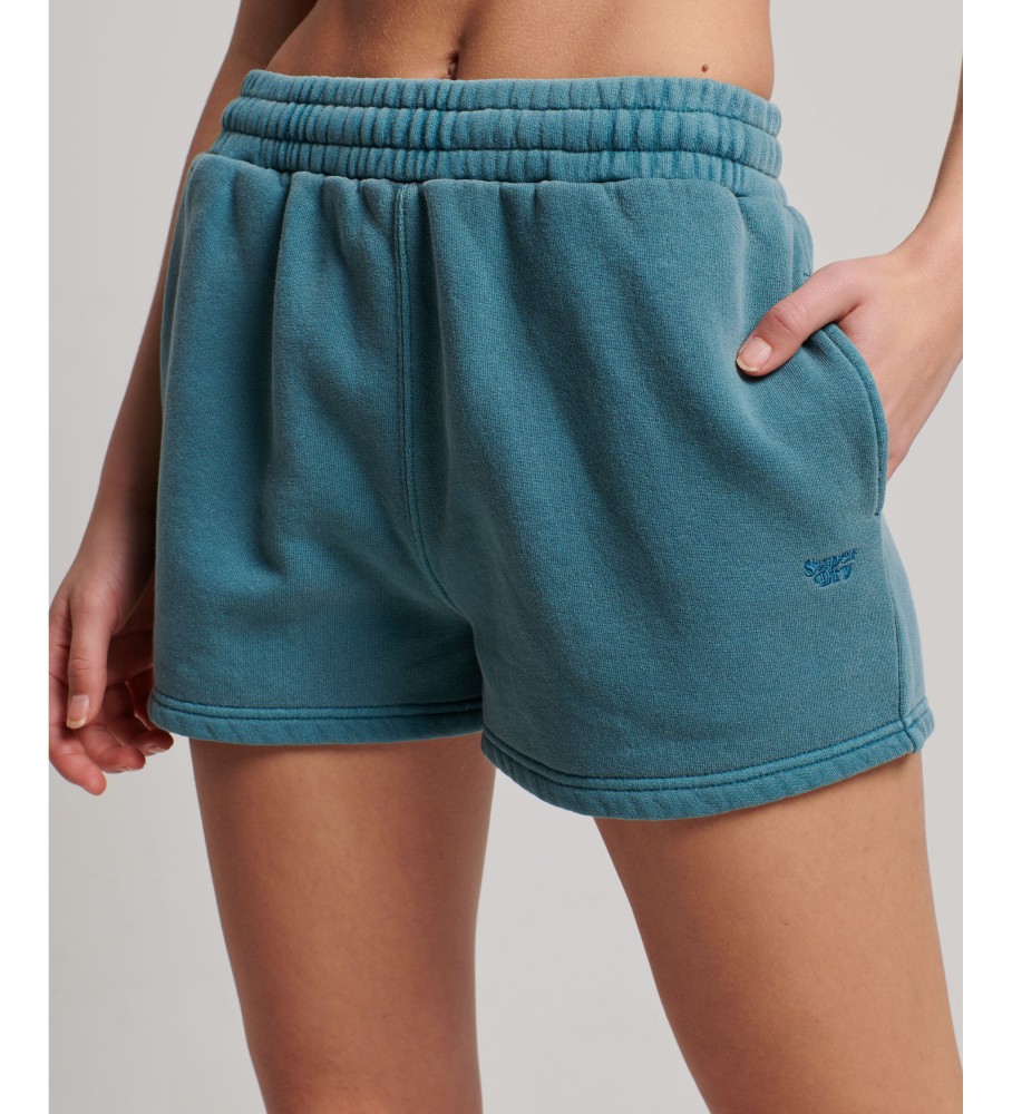 Shorts de treino turquesa com lavagem vintage da Superdry