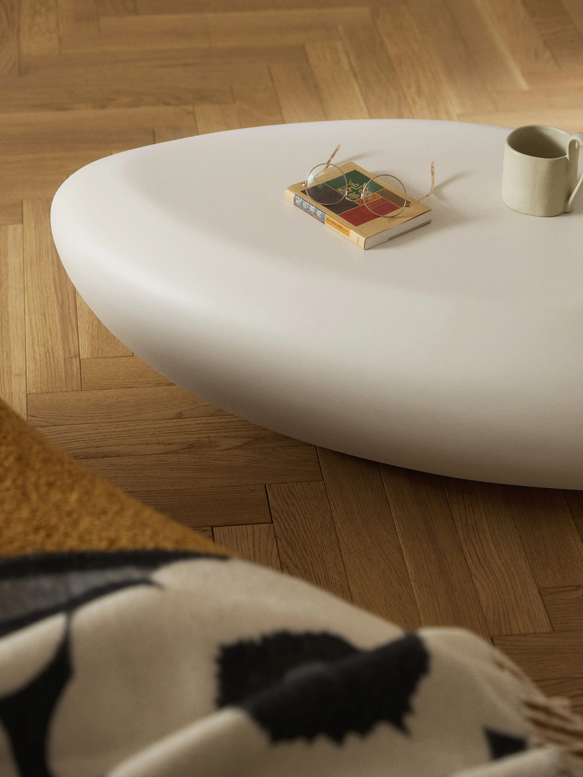 Salontafel Pietra in organische vorm, B 100 cm