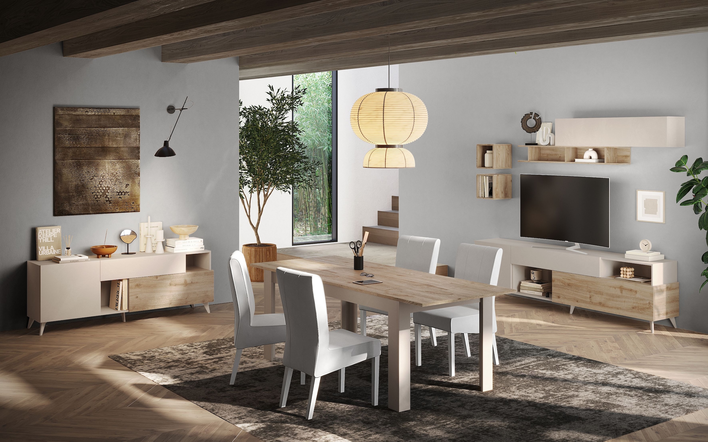 INOSIGN Lowboard »Monaco in Breite 241 cm, TV-Schrank mit Tür, Klappe und Schubkasten« Mediaboard – sanft schliessend, edel, mit Kabelkanal, spürbar geräumig