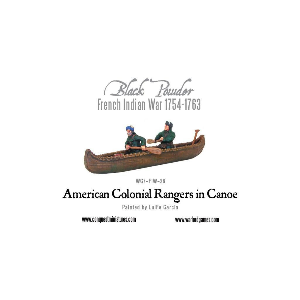 American Colonial Rangers in Canoe