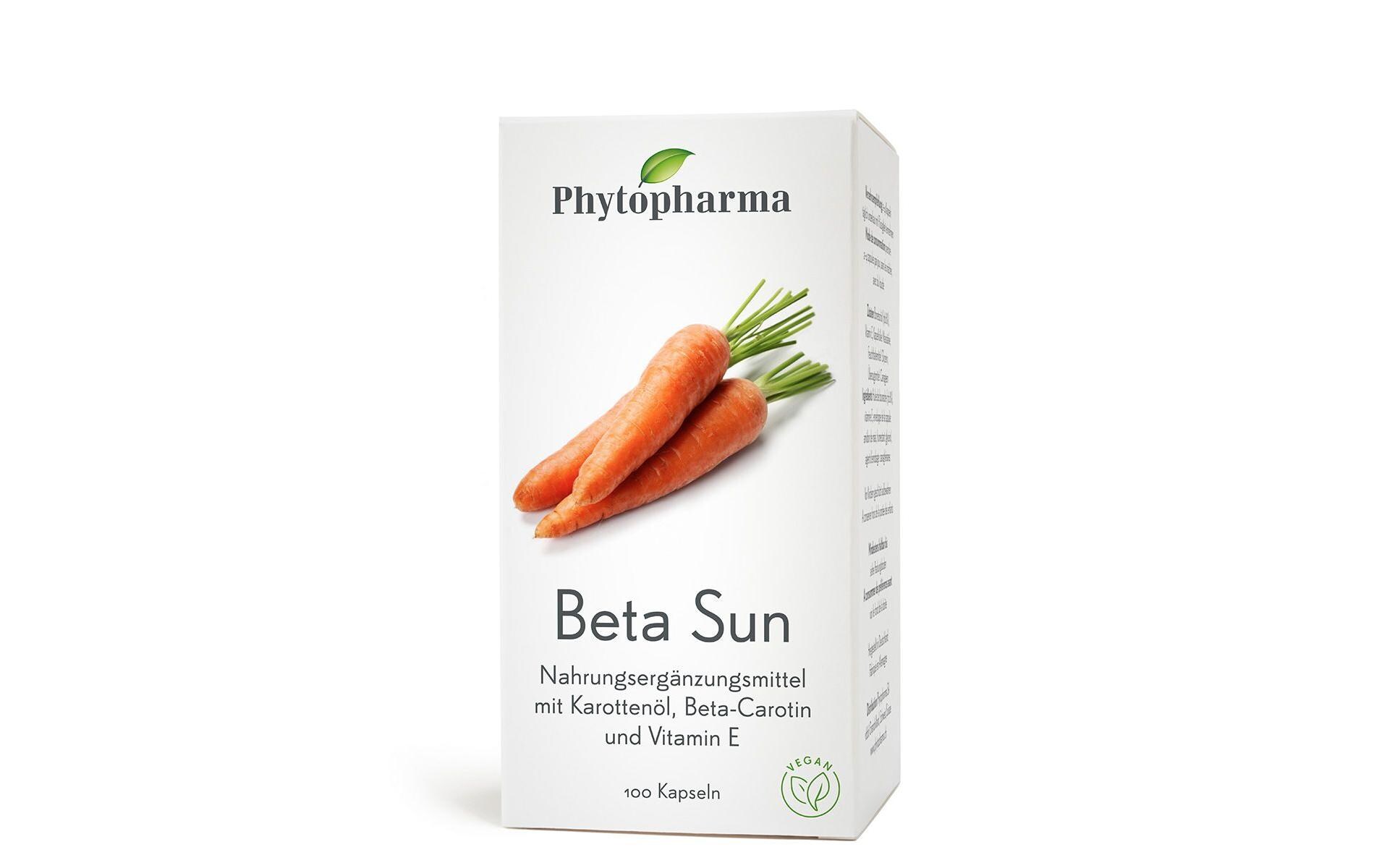 Beta Sun 100 KapselnVegane Nahrungsergänzung mit Beta-Carotin
