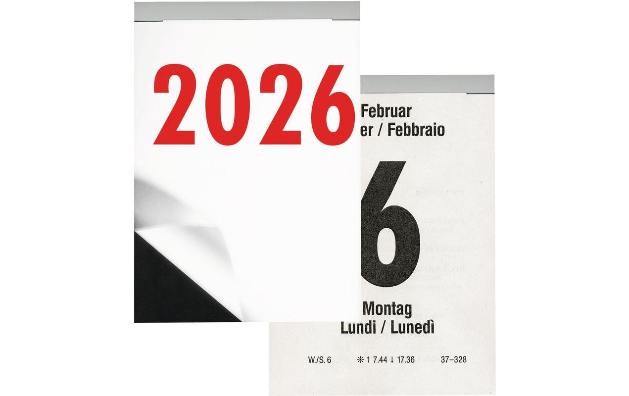 Abreisskalender 9.8 x 14.2 cm, hoch, 396 BlattWandkalender 2026