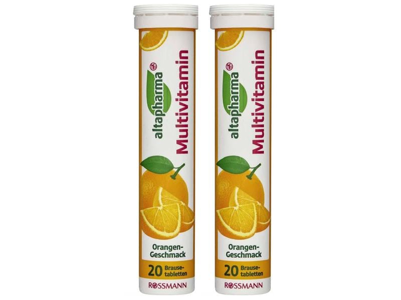 altapharma Multivitamin Duo 2 x 20 Brausetabletten Vegane Nahrungsergänzung Multivitaminpräparat