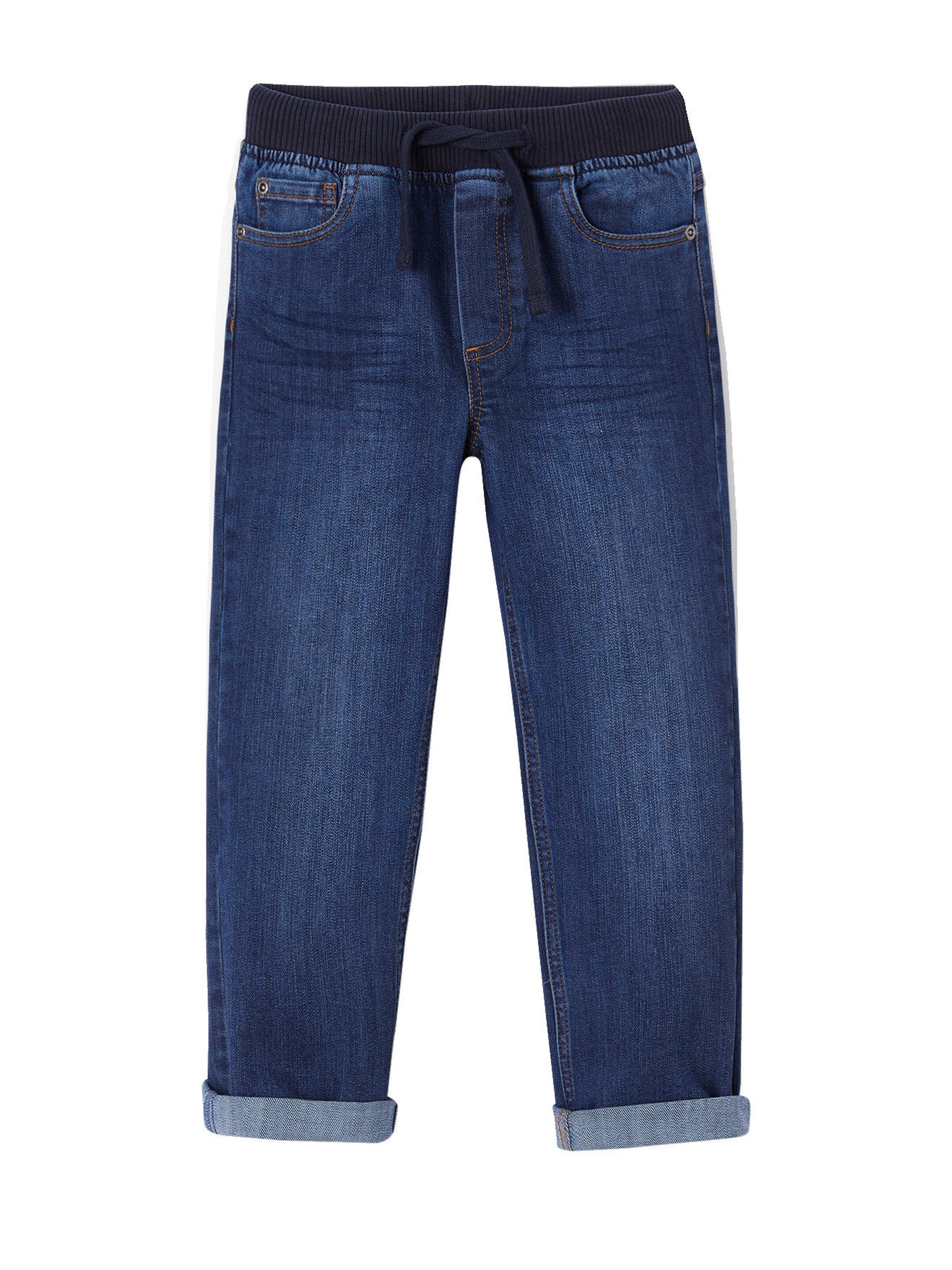 Vertbaudet Die UNVERWÜSTLICHE, robuste Jungen Jeans mit Dehnbund WATERLESS dunkelblau