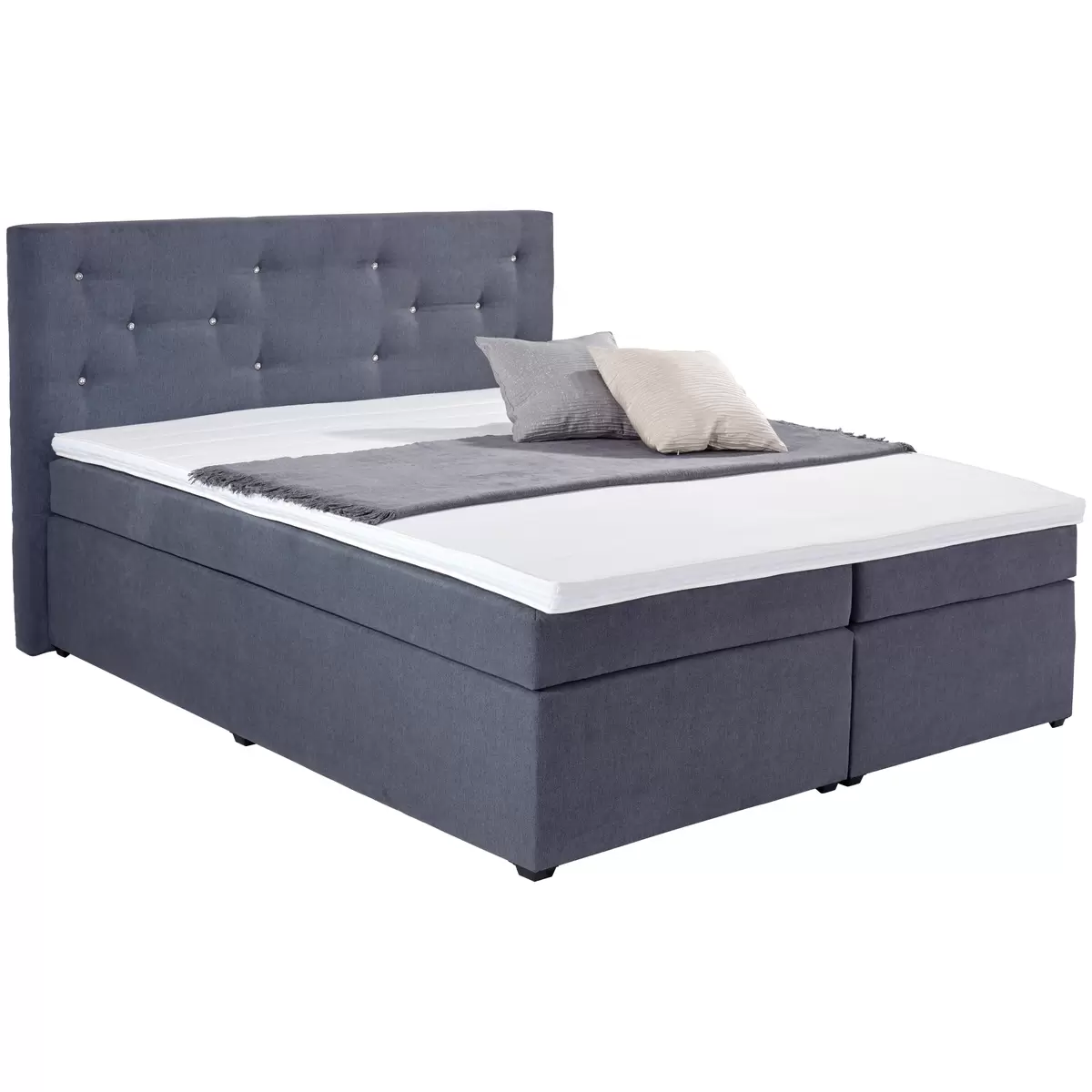 Boxspringbett Luminosa 180 x 200 Anthrazit