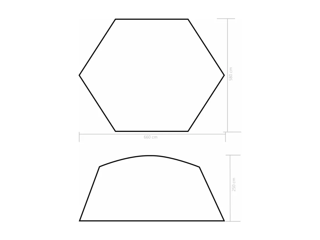 Prolenta Premium - Tente de piscine Tissu 660x580x250 cm Bleu