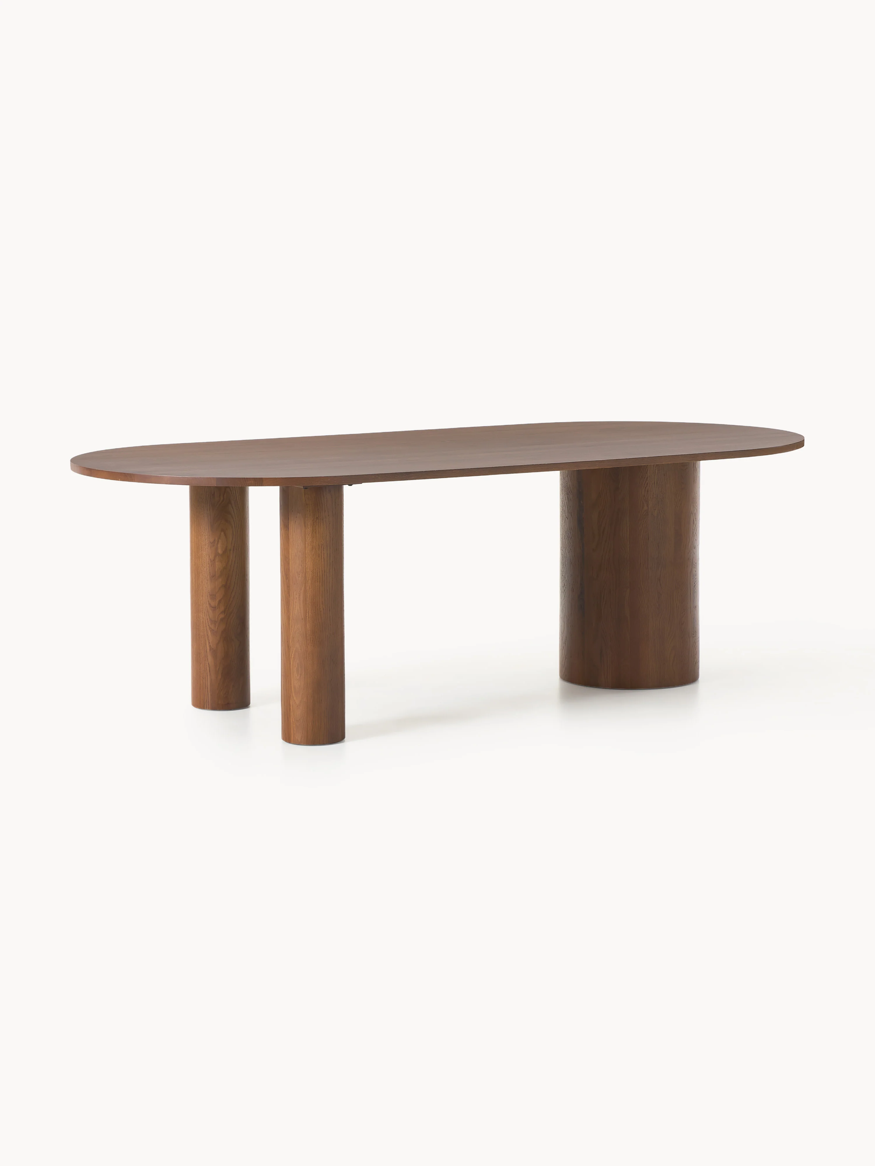 Ovale eettafel Dunia van eikenhout, in verschillende formaten