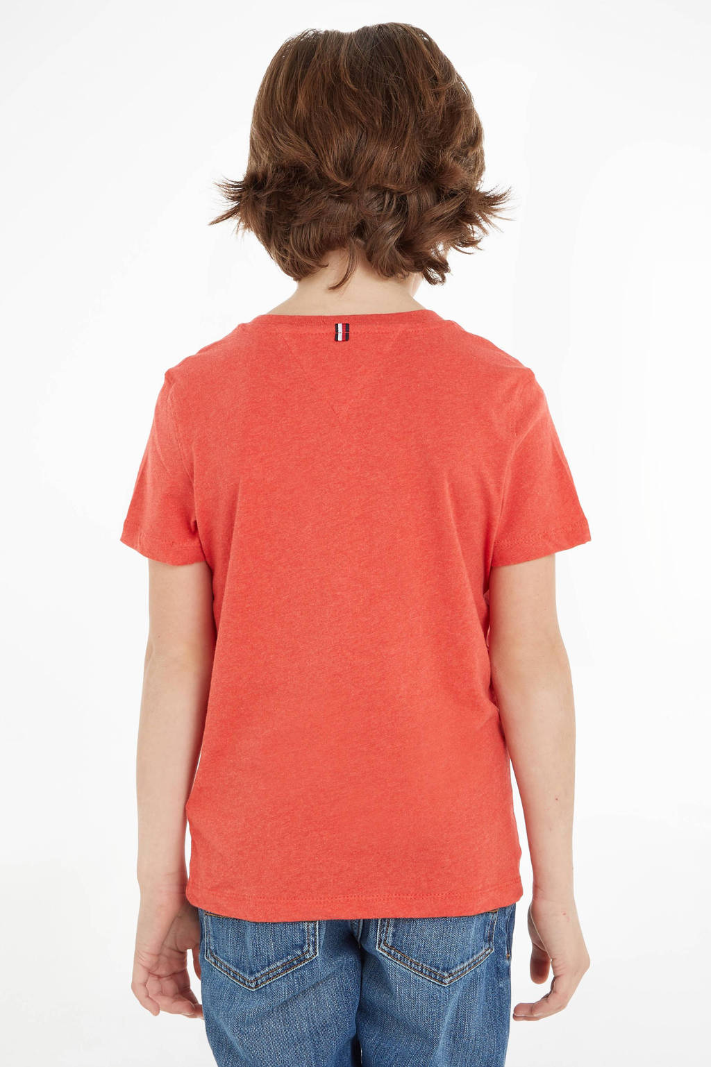 Tommy Hilfiger T-shirt van katoen oranje